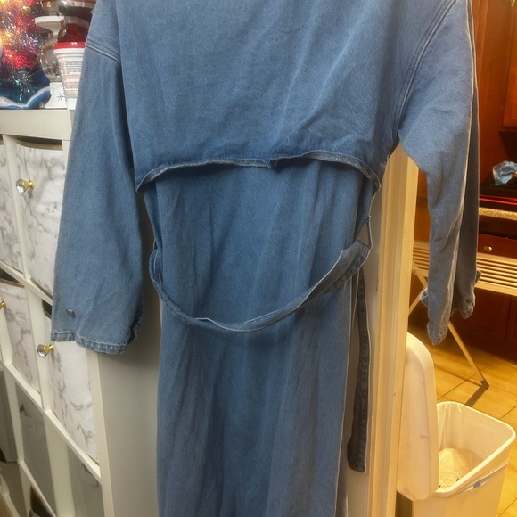 Blue Denim Trench Coat - Picture 2 of 5
